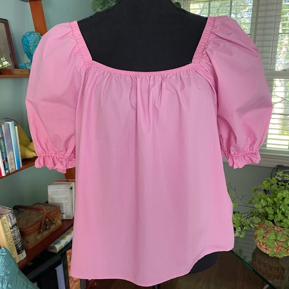 English Factory Pink Puff Sleeve Blouse - Picture 2 of 9